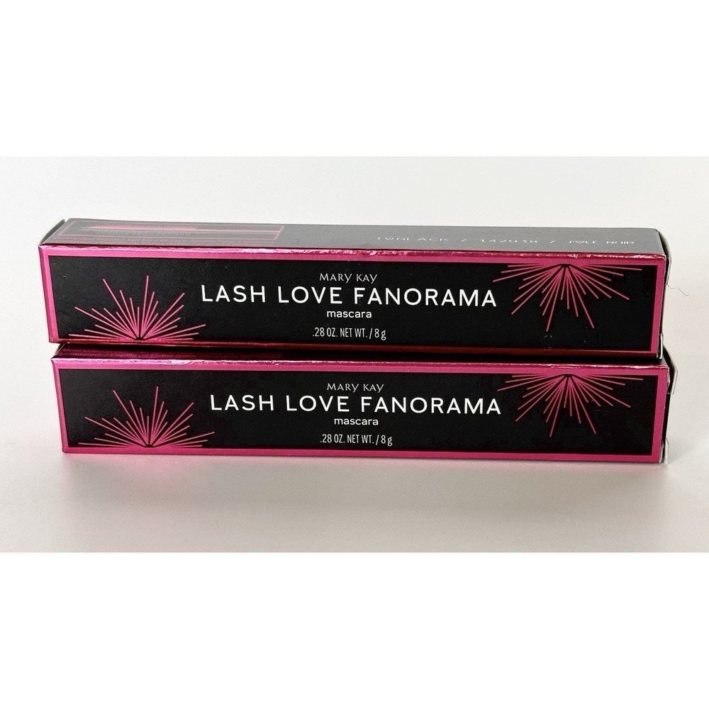 (2 Pack) Mary Kay LASH LOVE FANORAMA Mascara BLACK 142038 NEW IN BOX